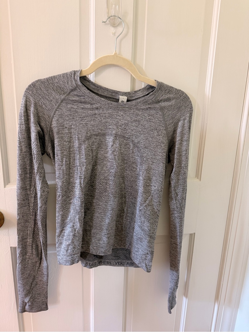 Long Sleeve Grey Lululemon Swiftly Top